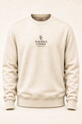 Ivory heavyweight crewneck sweatshirt with embroidered SC crest
